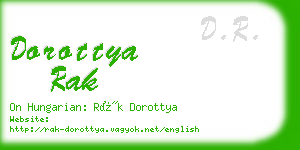 dorottya rak business card